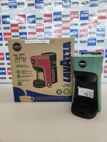 Cafetera 64 cápsulas 1450W 0,6 litros Tiny Eco verde ¡Tierra! Surtidas, cafetera expreso de plástico reciclad0, 220-240 V, 50/60 Hz, Lavazza, A Modo Mio